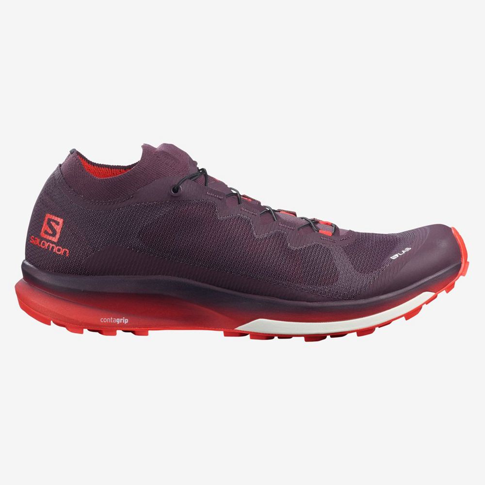 Salomon Singapore Mens Trail Running Shoes - S/LAB ULTRA 3 Purple | 04586-RPSQ